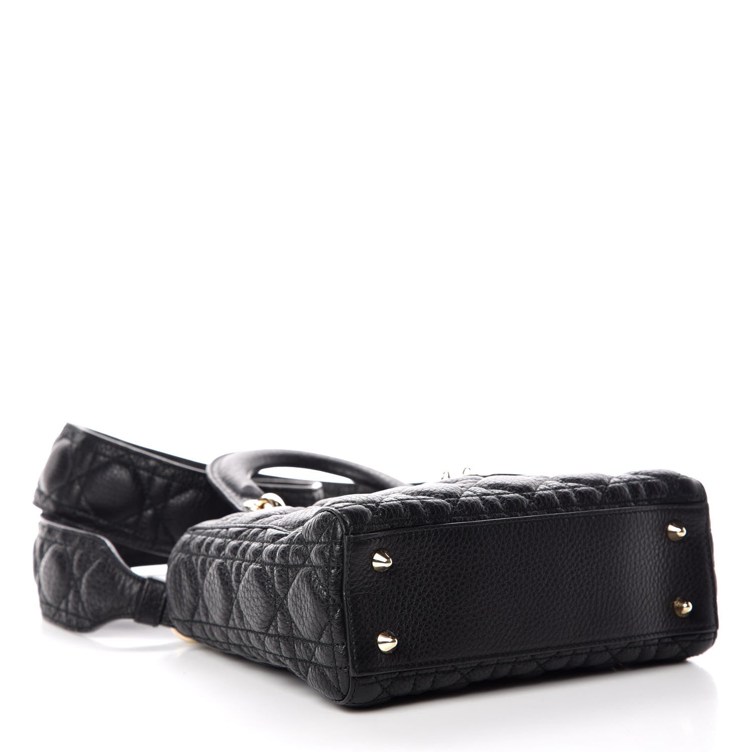 Christian Dior Grained Calfskin Cannage Small Supple Lady Dior Black 4 of 9