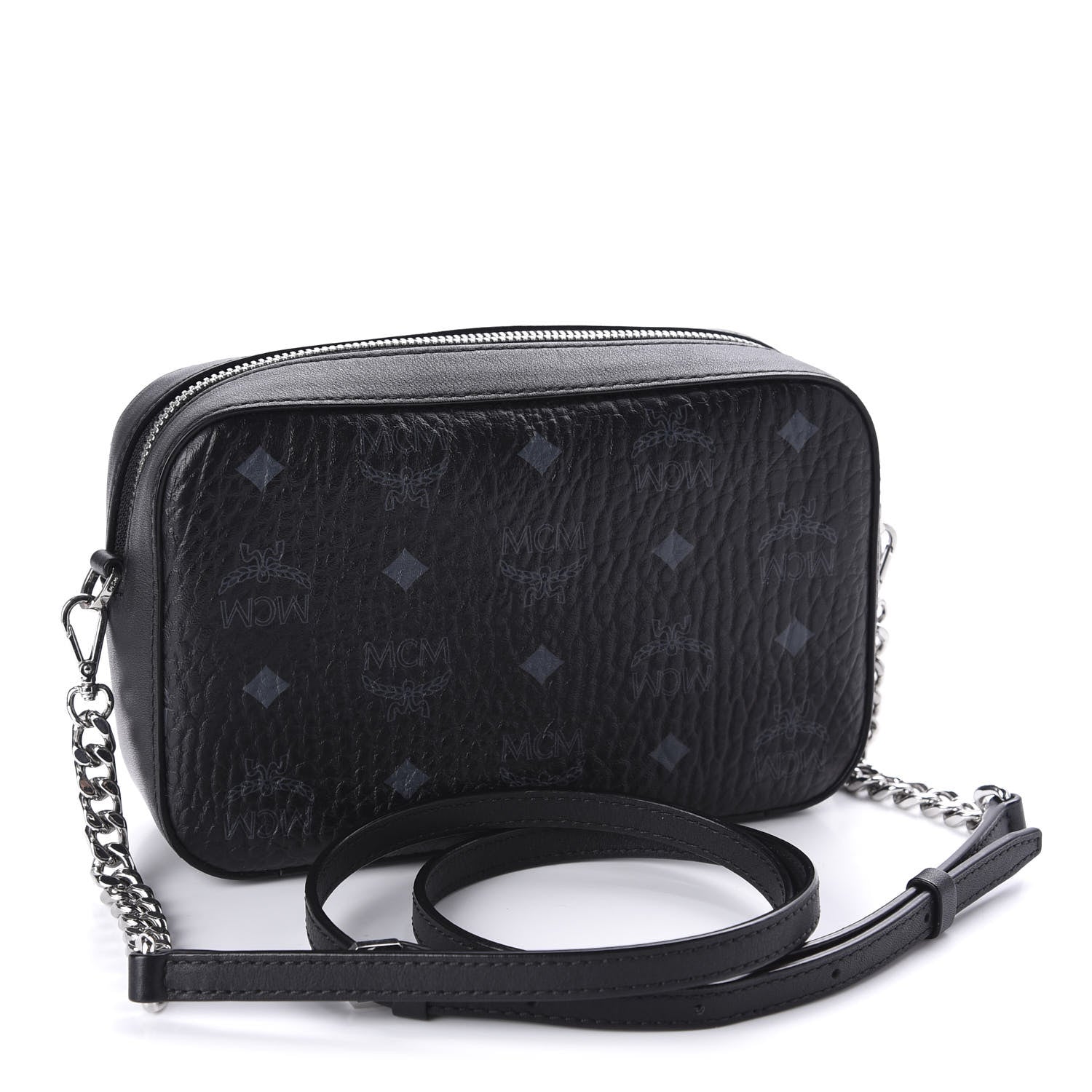 MCM Visetos Camera Crossbody Bag Black 3 of 10