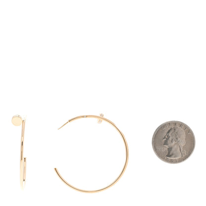 Cartier 18K Yellow Gold Diamond Juste Un Clou Hoop Earrings 2 of 4