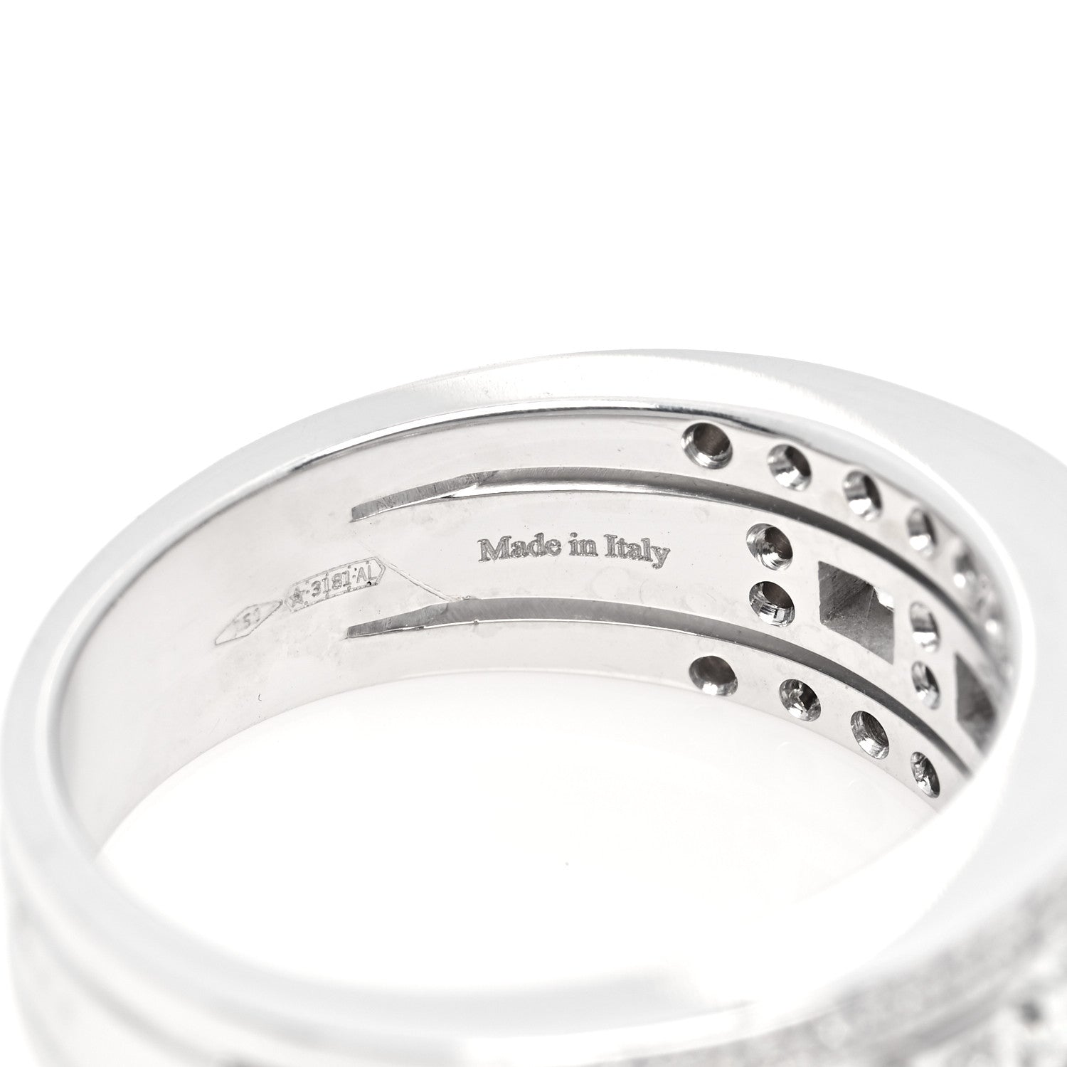 Damiani 18K White Gold Diamond Belle Epoque Band Ring 53 6.25 5 of 6