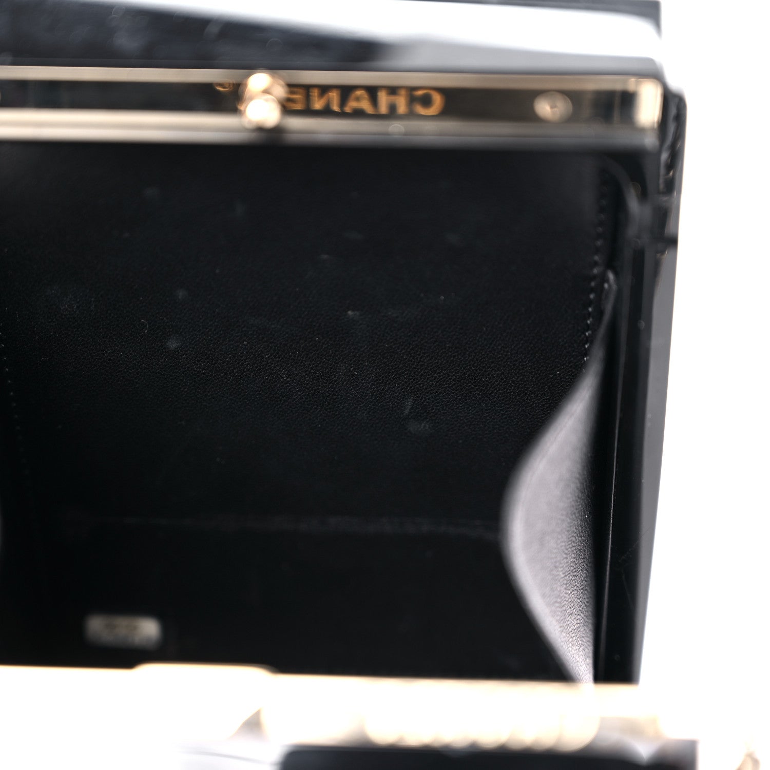 Chanel Plexiglass Strass Mosaic No 5 Minaudière Clutch Black 9 of 13