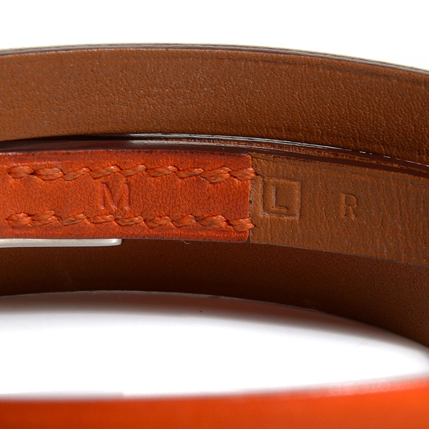 Tadelakt Hapi 3 MM Triple Tour Wrap Bracelet Size Medium Orange