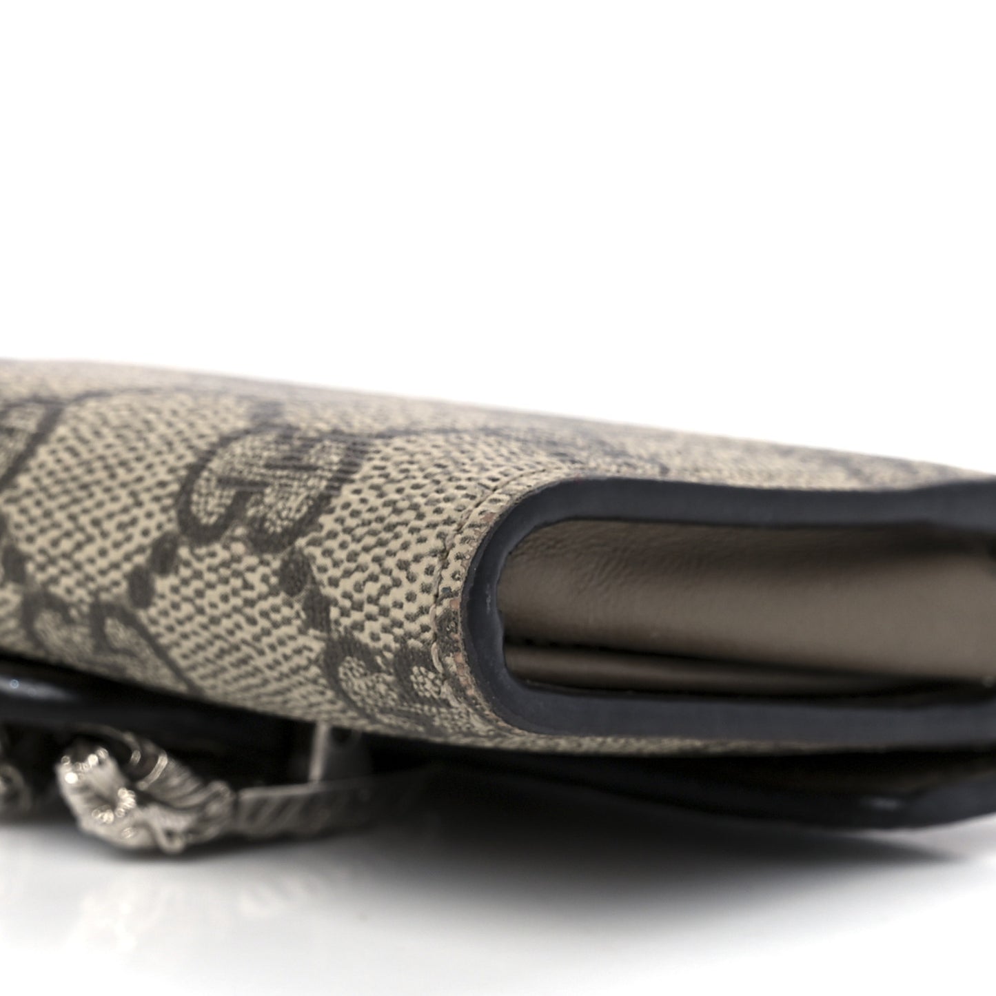 GG Supreme Monogram Dionysus Coin Purse Taupe