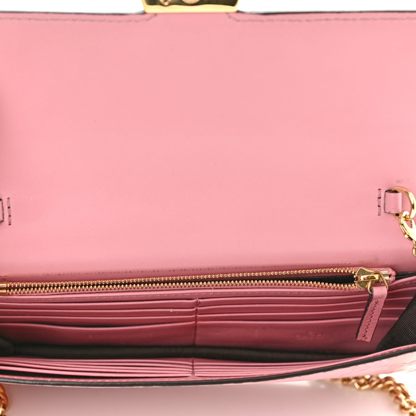 Guccissima Icon Chain Wallet Carmine Rose