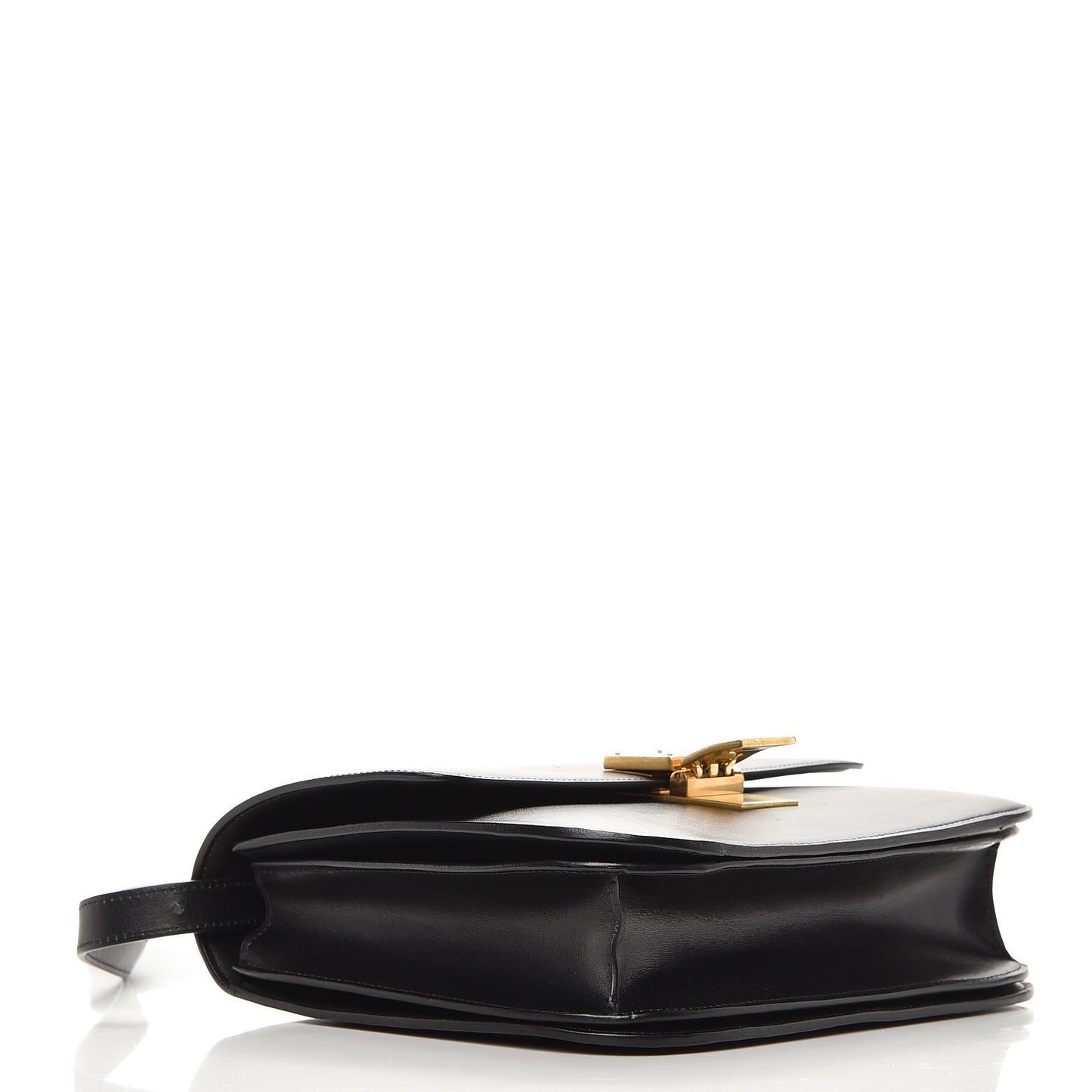 Box Calfskin Medium Classic Box Flap Bag Black