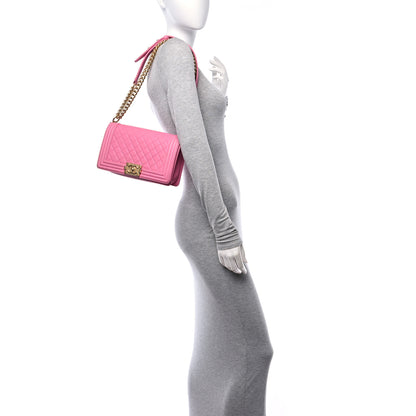 Chanel Calfskin Quilted Medium Boy Flap Pink 2 of 17