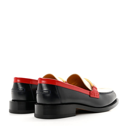 Christian Dior Brushed Calfskin Code Loafers 38.5 Off White Multicolor 4 of 9