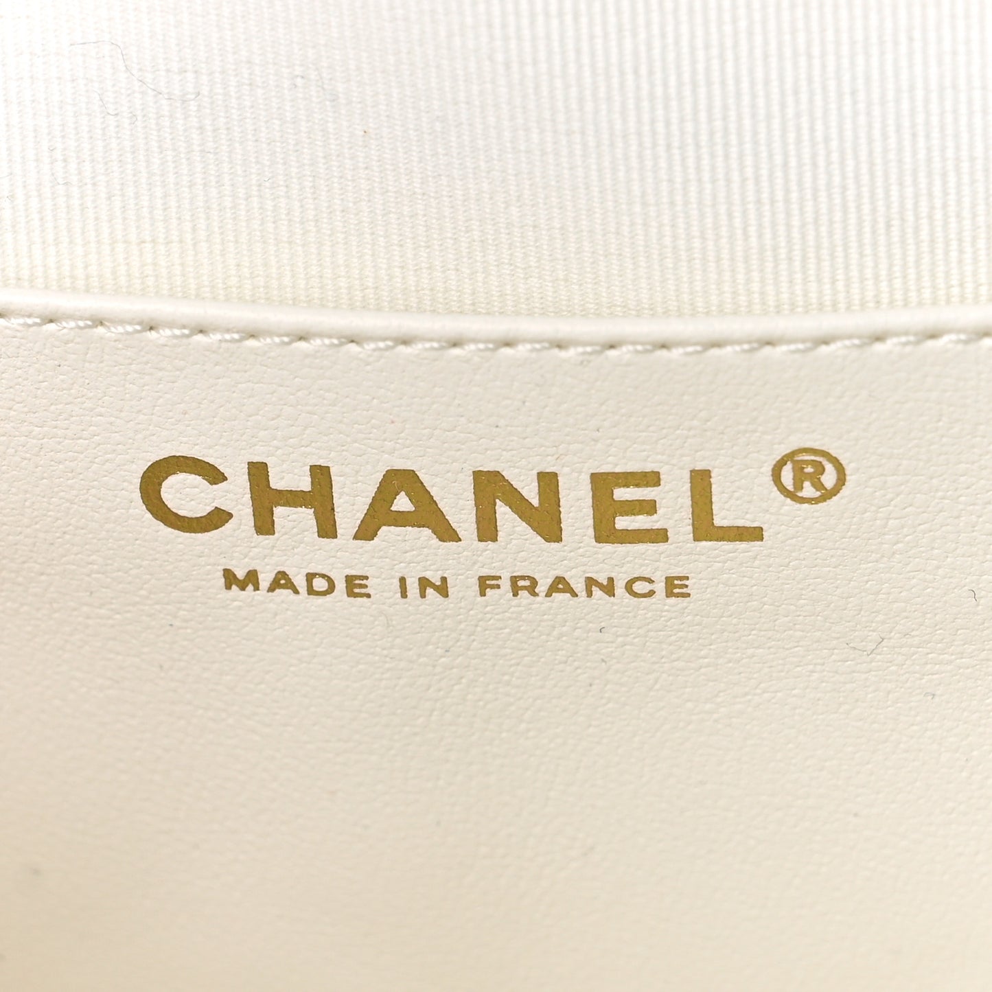 Lambskin Quilted CC In Love Heart Bag White