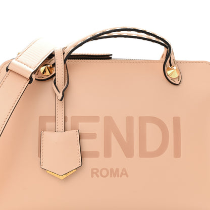 Fendi Vitello King Logo Embossed Medium By The Way Boston Bag Light Rose 8 of 15