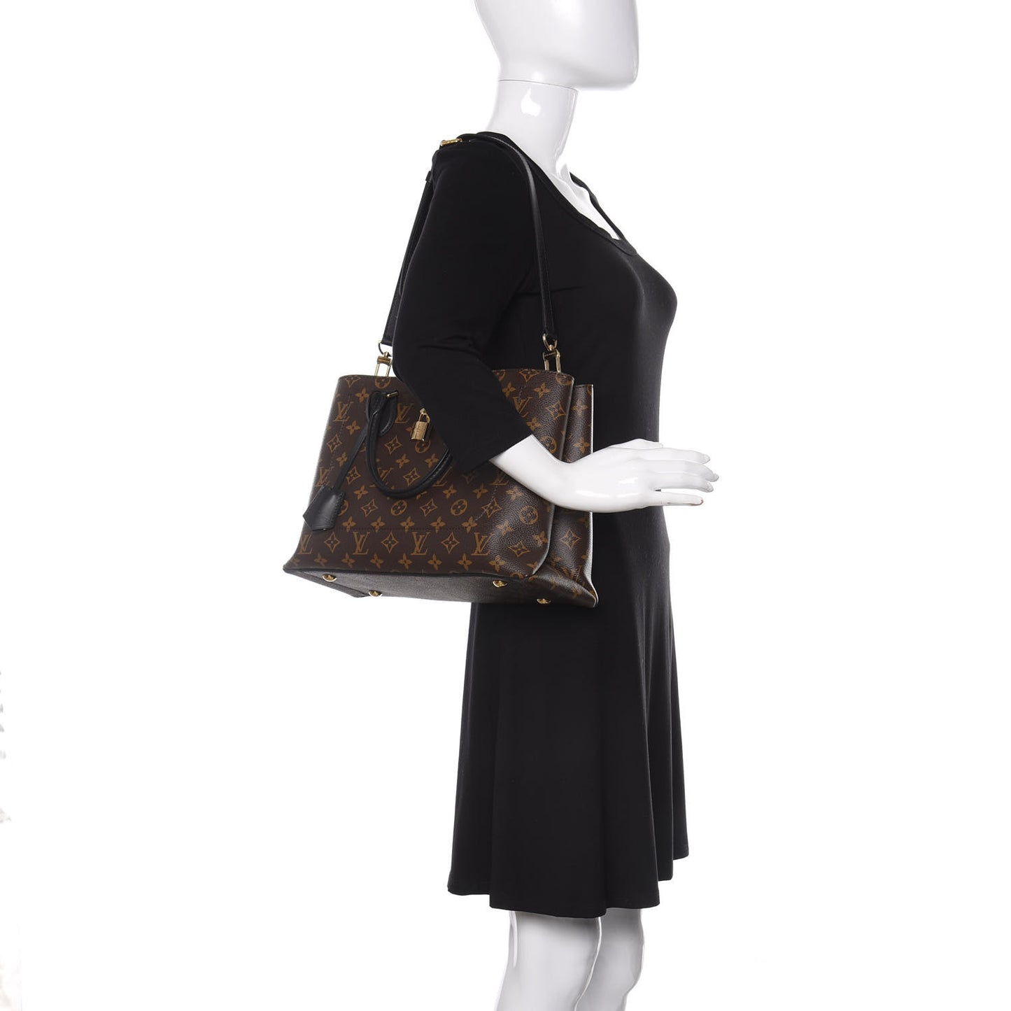 Monogram Flower Tote Black