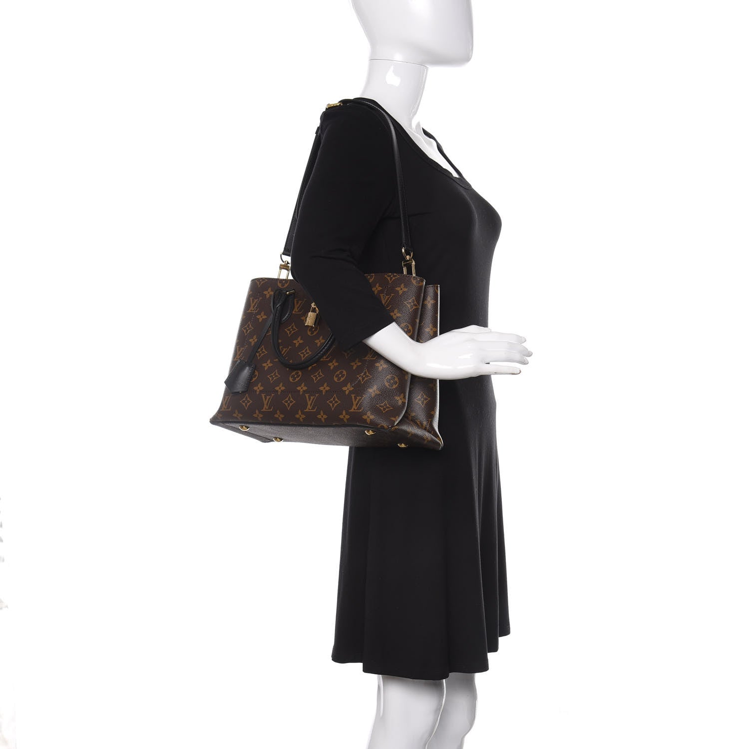 Louis Vuitton Monogram Flower Tote Black 2 of 9