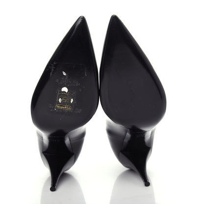 Saint Laurent Calfskin Kiki Chelsea Pointed Toe Ankle Boots 37.5 Black 6 of 9