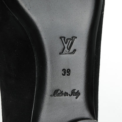 Louis Vuitton Suede Graffiti Rose Ballet Flats 39 Black 6 of 8
