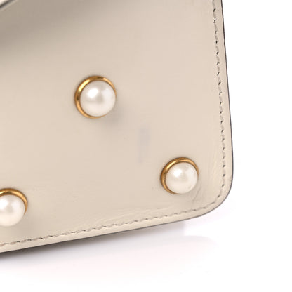 Gucci Nappa Pearl Studded Mini Queen Margaret Broadway Shoulder Bag Mystic White 12 of 14