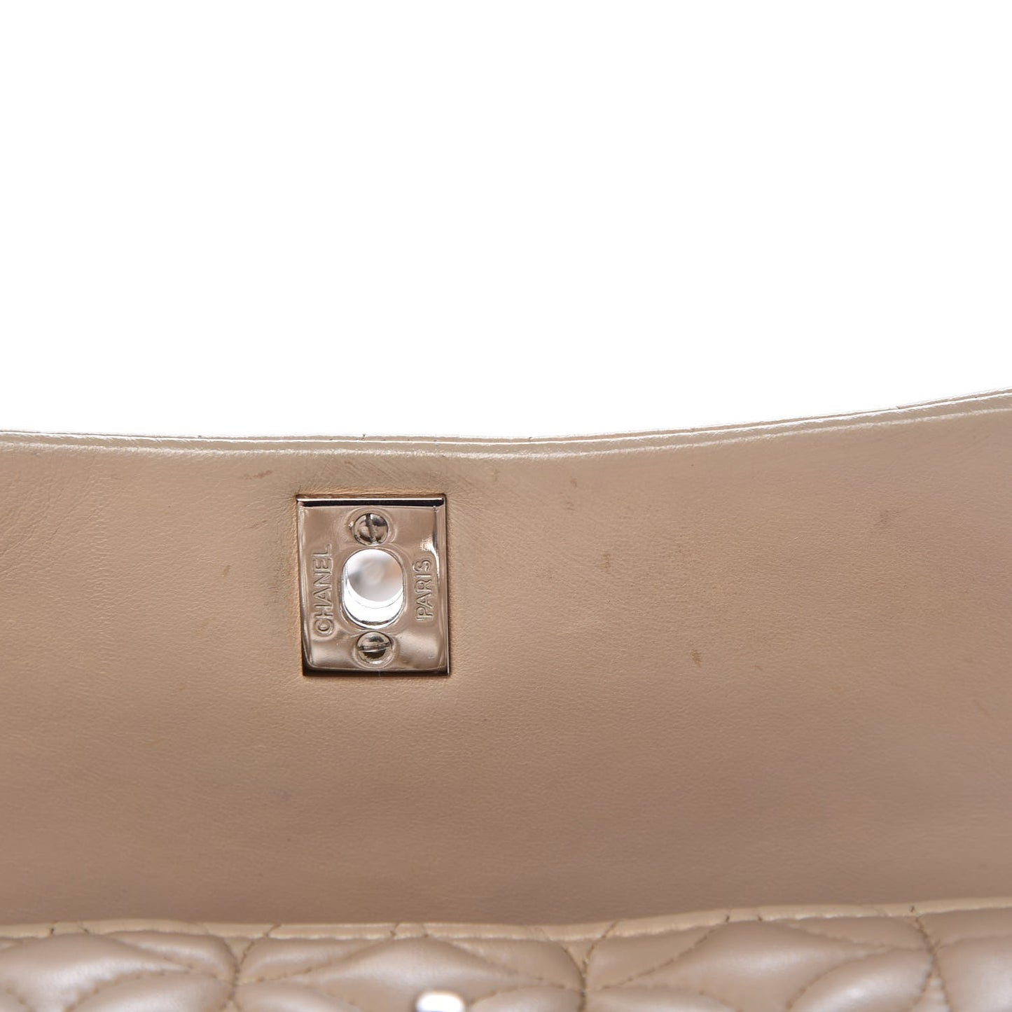 Lambskin Mini Lady Graphic Flap Ivory