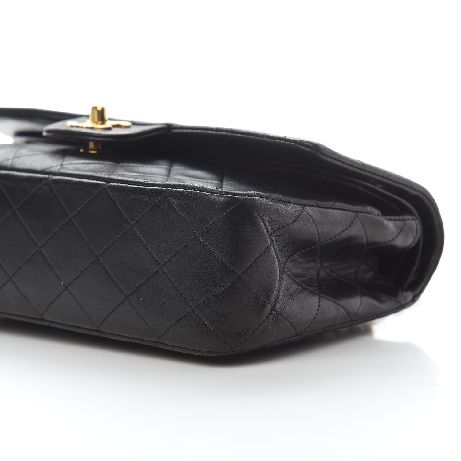 Chanel Lambskin Quilted Medium Double Flap Black 10 of 10