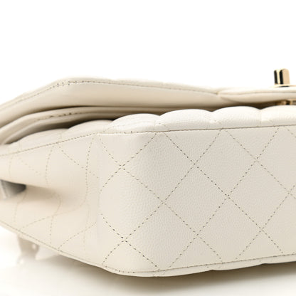 Chanel Caviar Quilted Medium Double Flap White 9 of 10