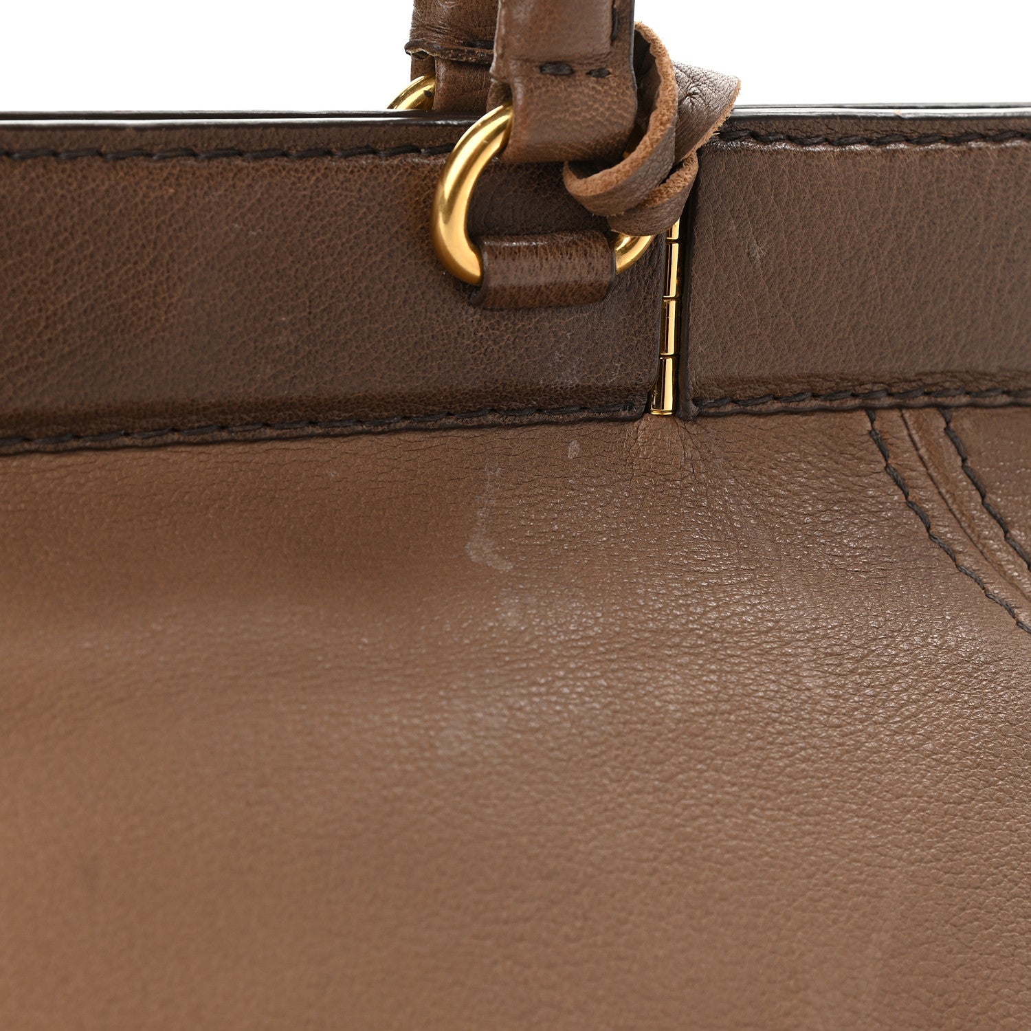 Prada Cervo Antik Top Handle Tote Brown 13 of 13