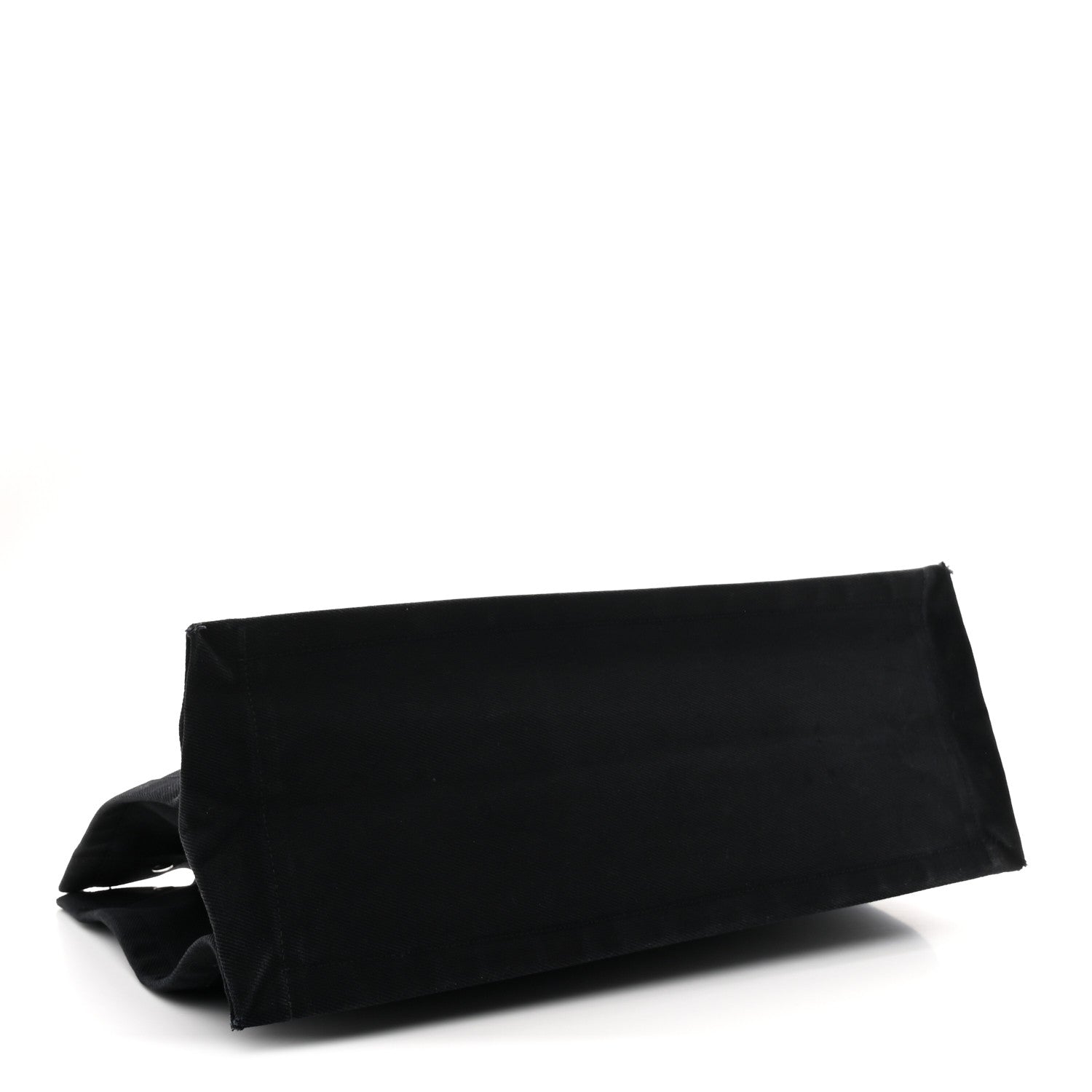 Saint Laurent Linen Calfskin Rive Gauche Tote Black 4 of 12