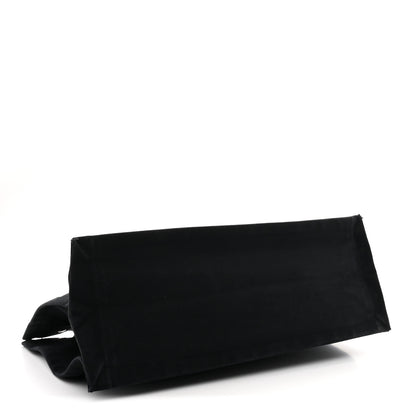 Saint Laurent Linen Calfskin Rive Gauche Tote Black 4 of 12
