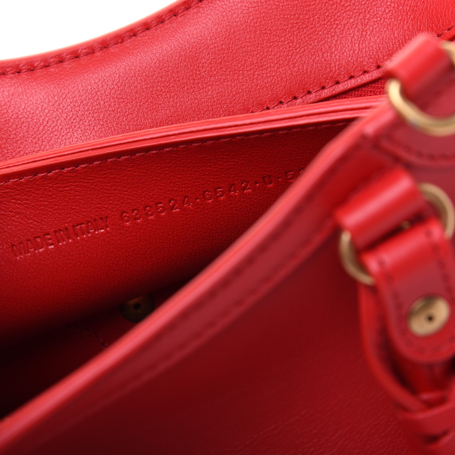 Balenciaga Smooth Calfskin Neo Classic Brass Hardware Mini City Red 9 of 17