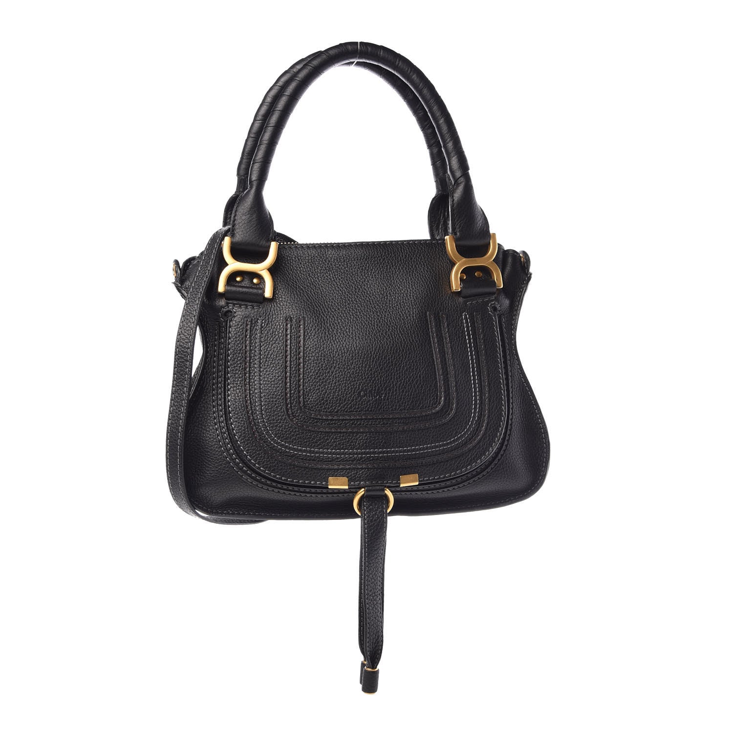 Chloe Calfskin Small Marcie Satchel Black 1 of 8