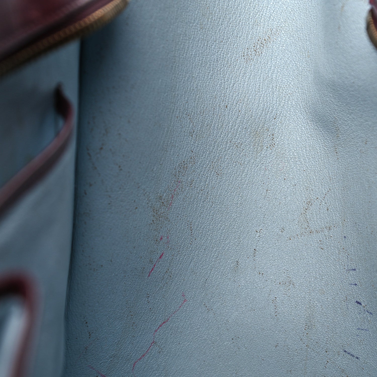 Celine Palmelato Mini Luggage Burgundy Azur Blue 18 of 33