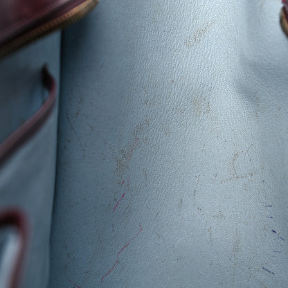 Celine Palmelato Mini Luggage Burgundy Azur Blue 18 of 33