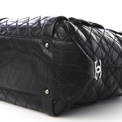 Chanel Aged Calfskin Vintage Ligne Lady Braid Tote Black 6 of 8