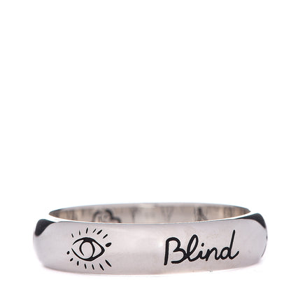 Gucci Sterling Silver Blind for Love Band Ring 61 9.5 1 of 6