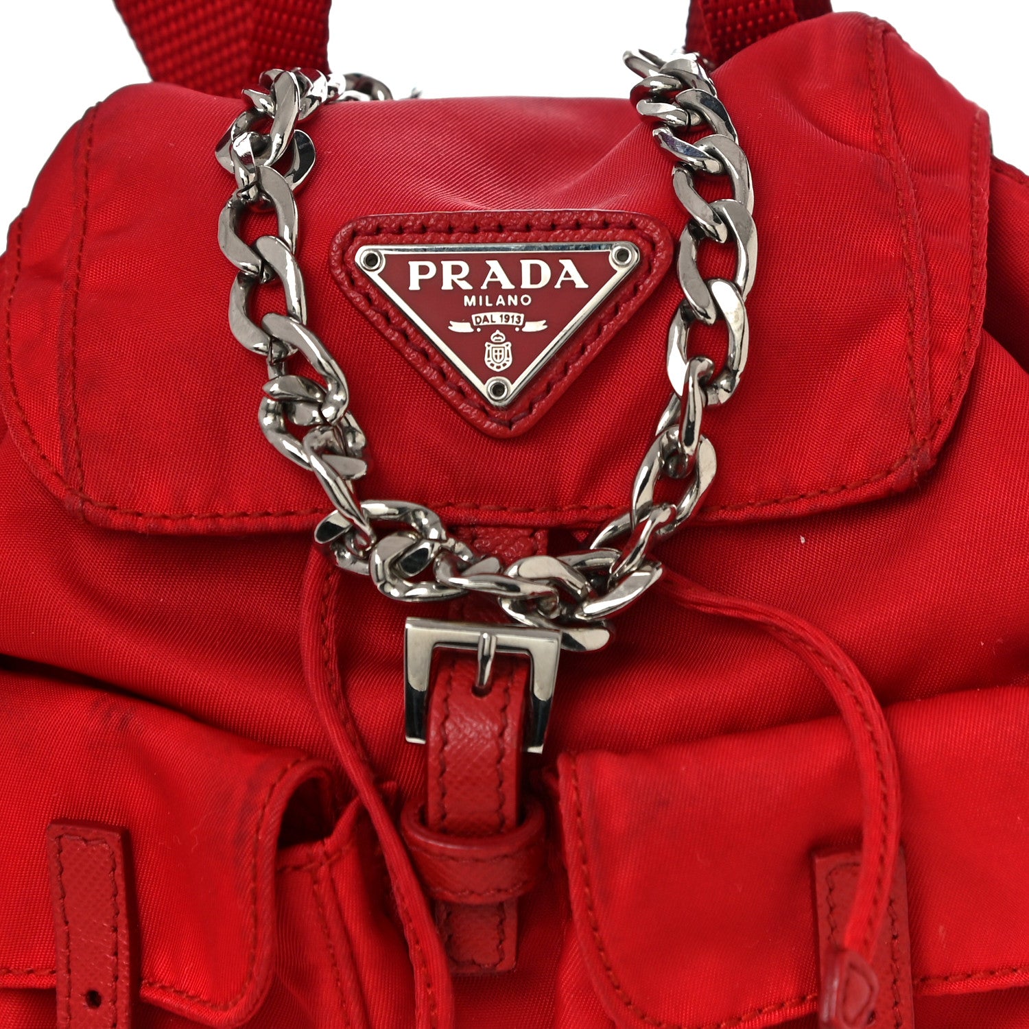 Prada Nylon Vela Mini Crossbody Backpack Rosso 8 of 16