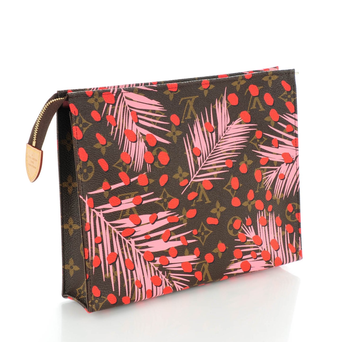 Monogram Jungle Dots Toiletry Pouch 26 Sugar Pink Poppy