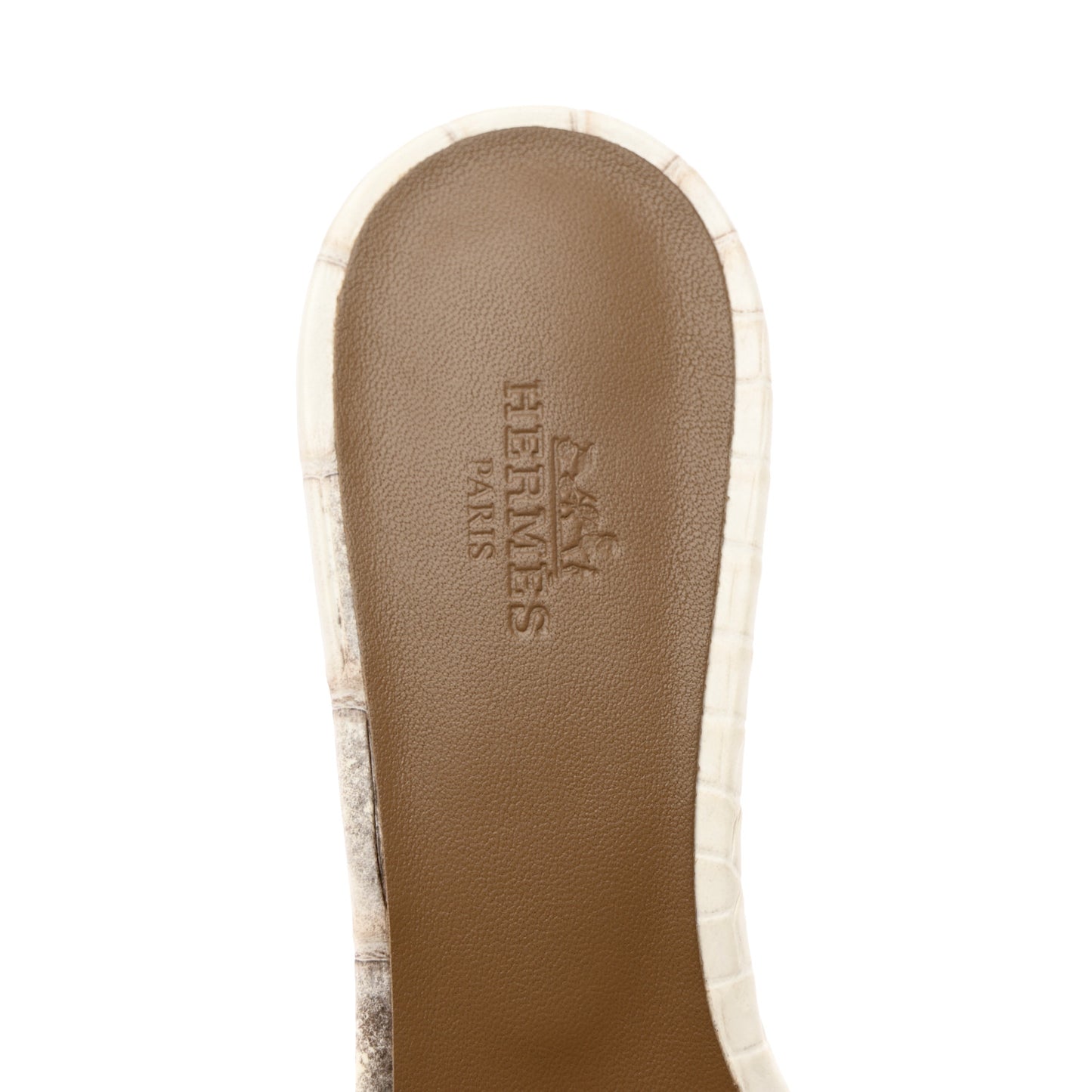 Matte Niloticus Crocodile Himalaya Oasis Sandals 37 White