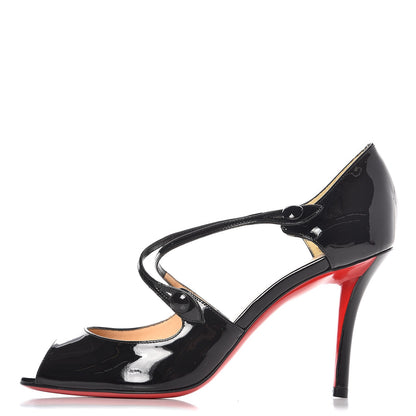 Christian Louboutin Patent Debriditoe 85 Pumps 36.5 Black 1 of 8