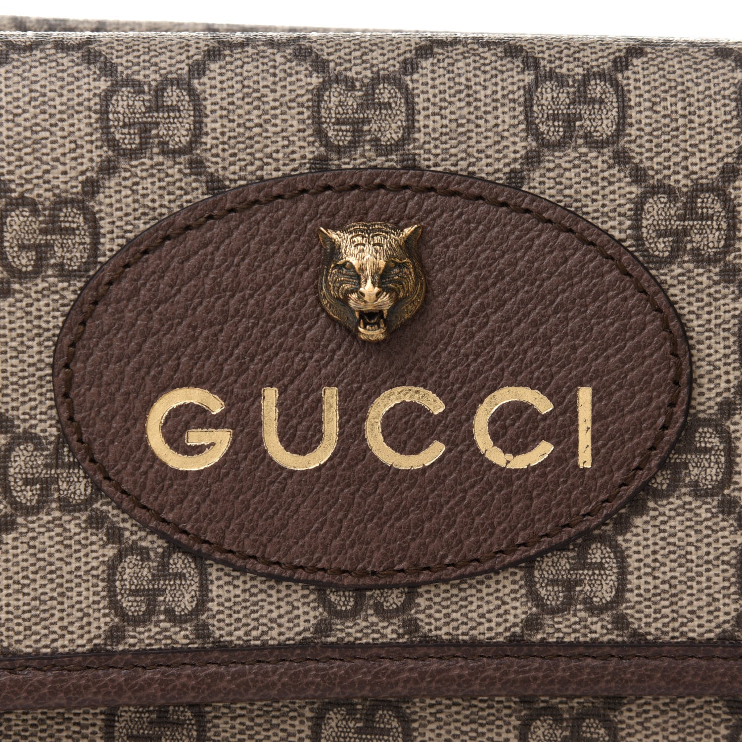 Gucci GG Supreme Monogram Web Small Neo Vintage Double Flap Messenger Bag Beige New Acero 5 of 10