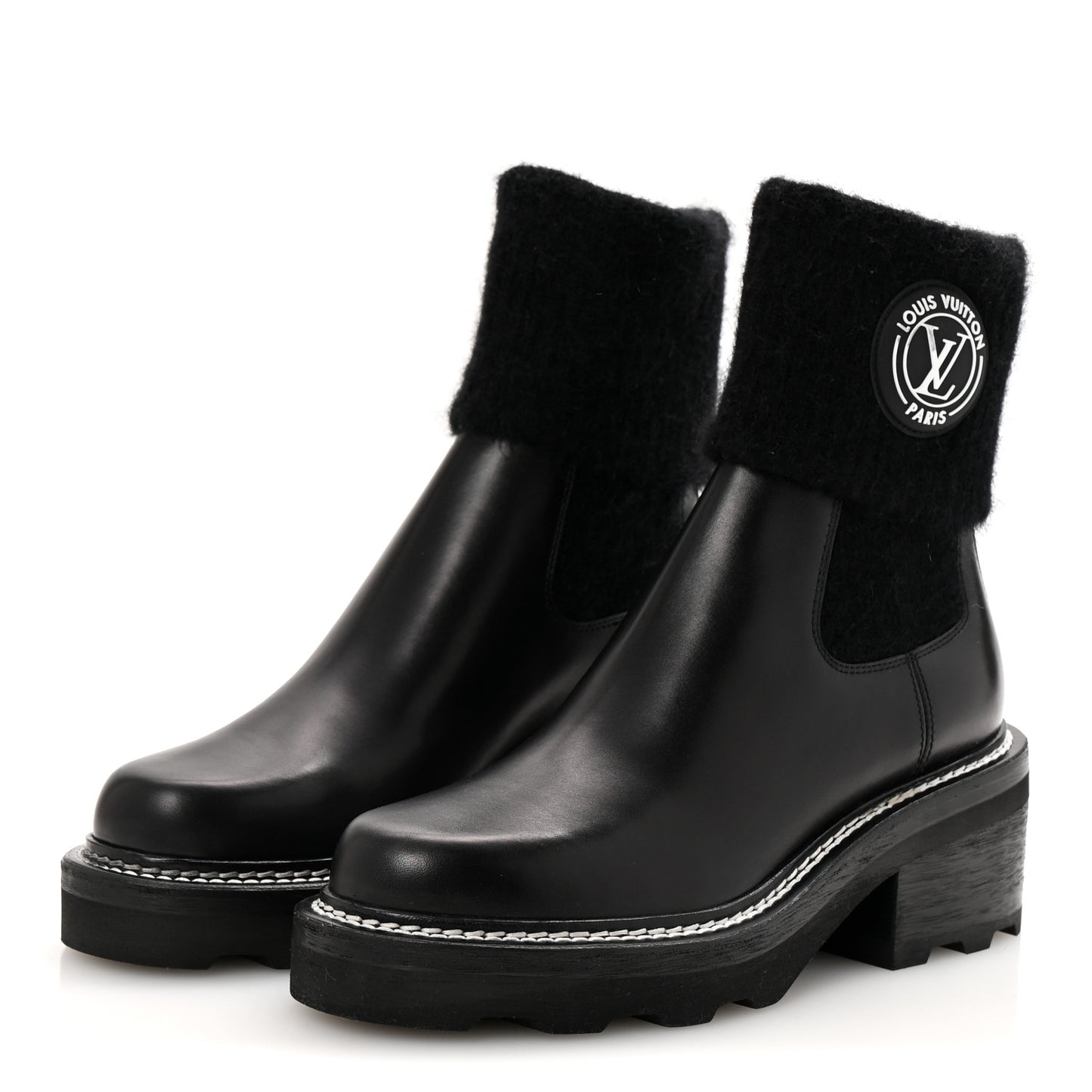 Calfskin Beaubourg Ankle Boots 37 Black