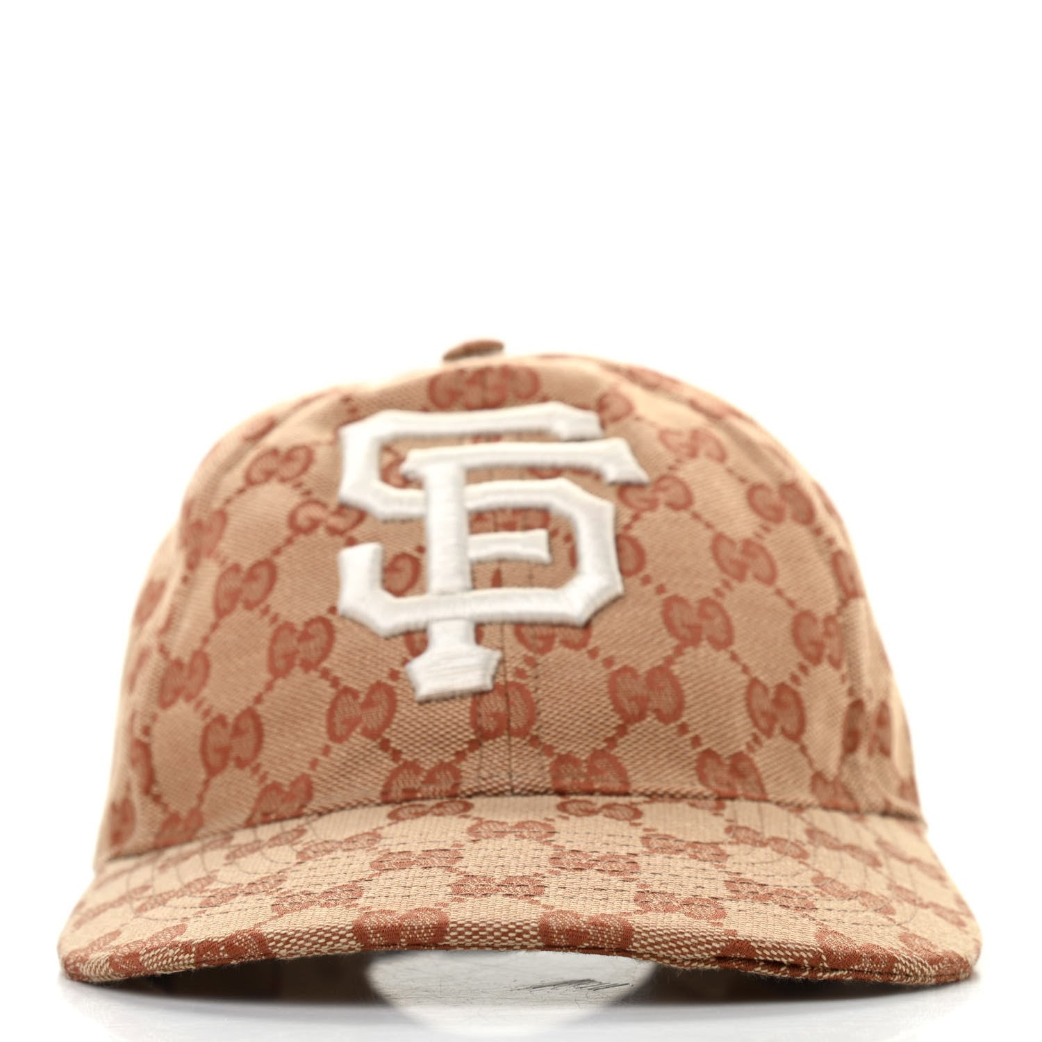 Gucci X MLB Monogram SF Giants Baseball Hat 57-61 Beige Ruggine 3 of 8