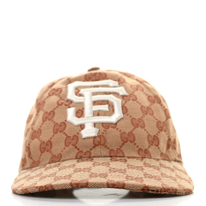 Gucci X MLB Monogram SF Giants Baseball Hat 57-61 Beige Ruggine 3 of 8