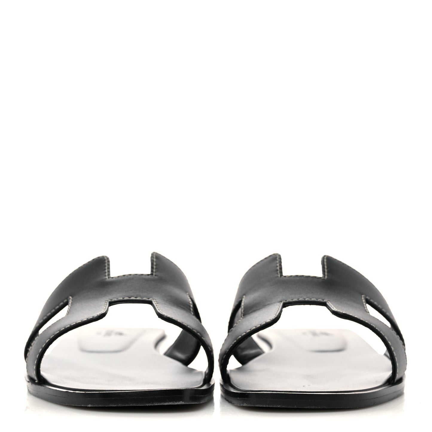 Box Calfskin Oran Sandals 38 Black