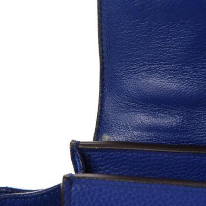 Celine Drummed Calfskin Suede Small Trapeze Indigo 10 of 12