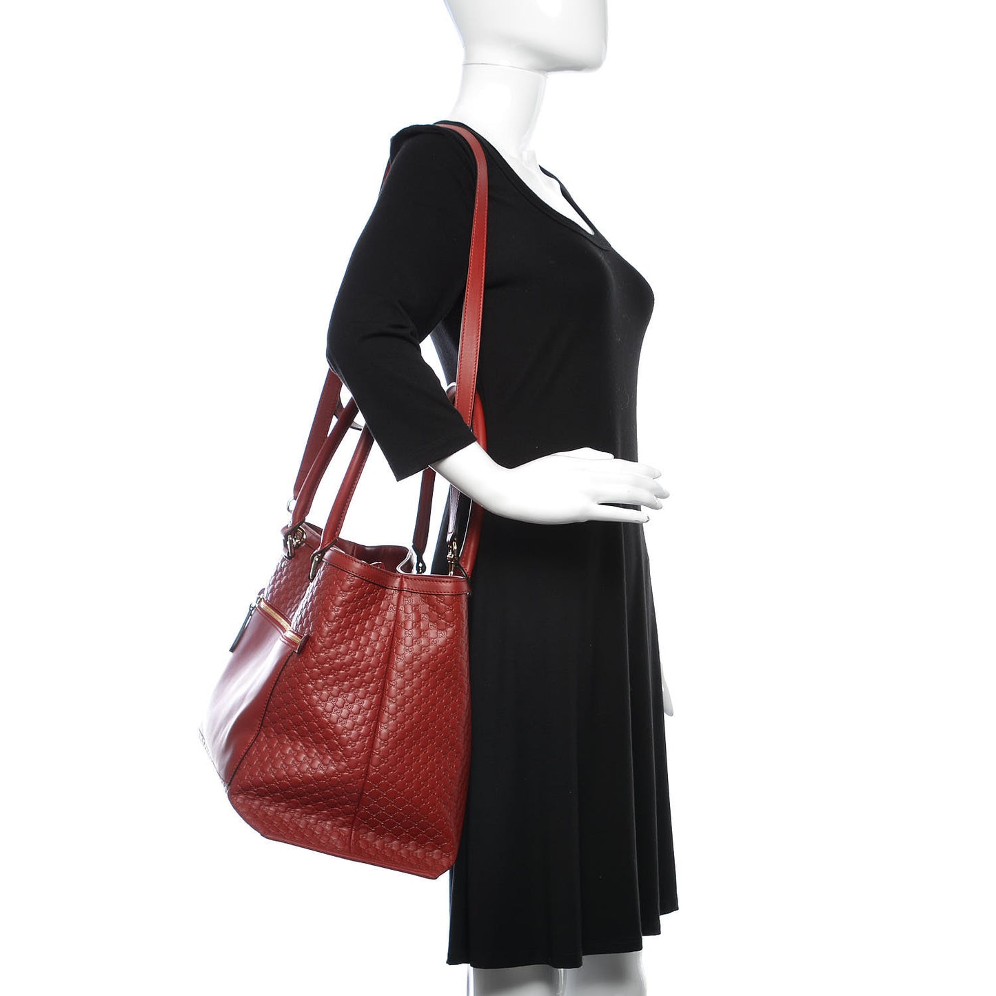 Soft Microguccissima Large Tote Red