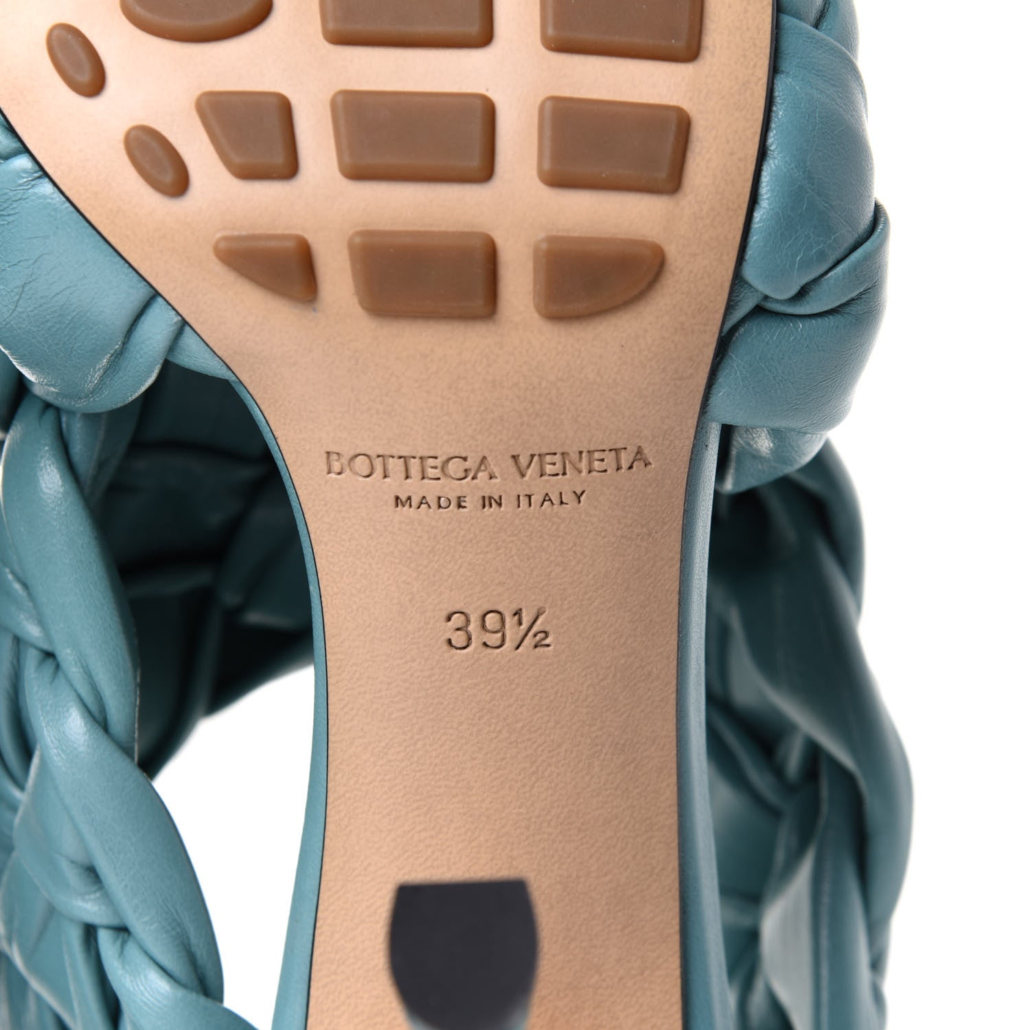 Bottega Veneta Shiny Nappa Intrecciato The Board Sandals 39.5 Linoleum 6 of 8
