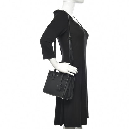 Saint Laurent Grained Calfskin Nano Sac De Jour Black 2 of 11