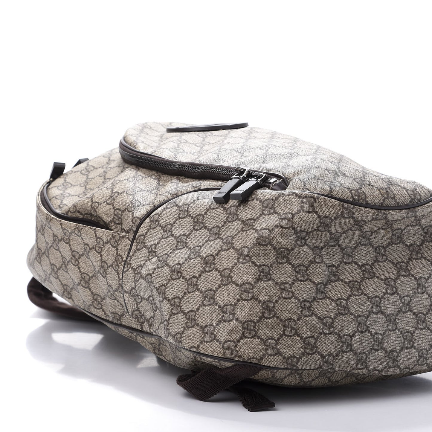 GG Plus Monogram Interlocking G Medium Backpack Dark Brown