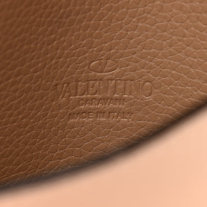 Valentino Garavani Pebbled Calfskin Medium Rockstud Flip Lock Crossbody Bag Camel Rose 6 of 12