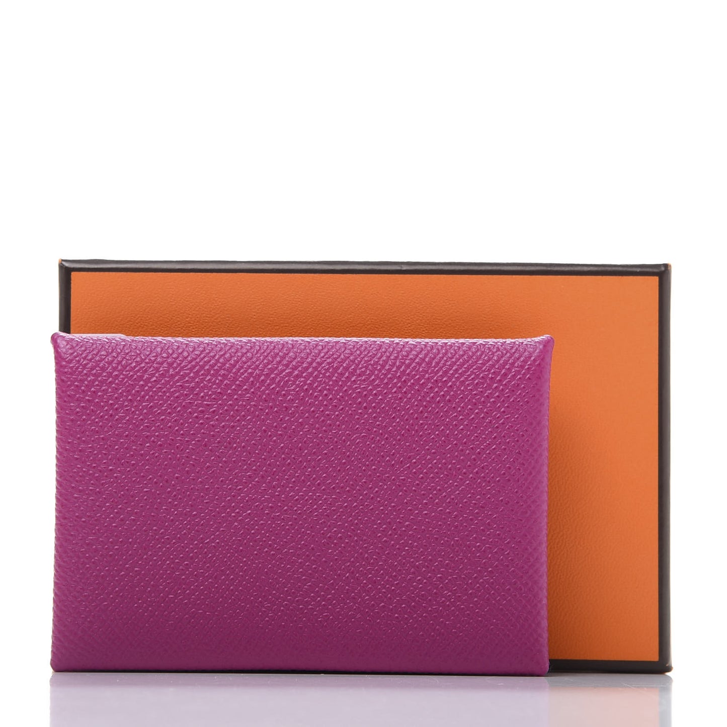 Epsom Calvi Card Case Rose Pourpre