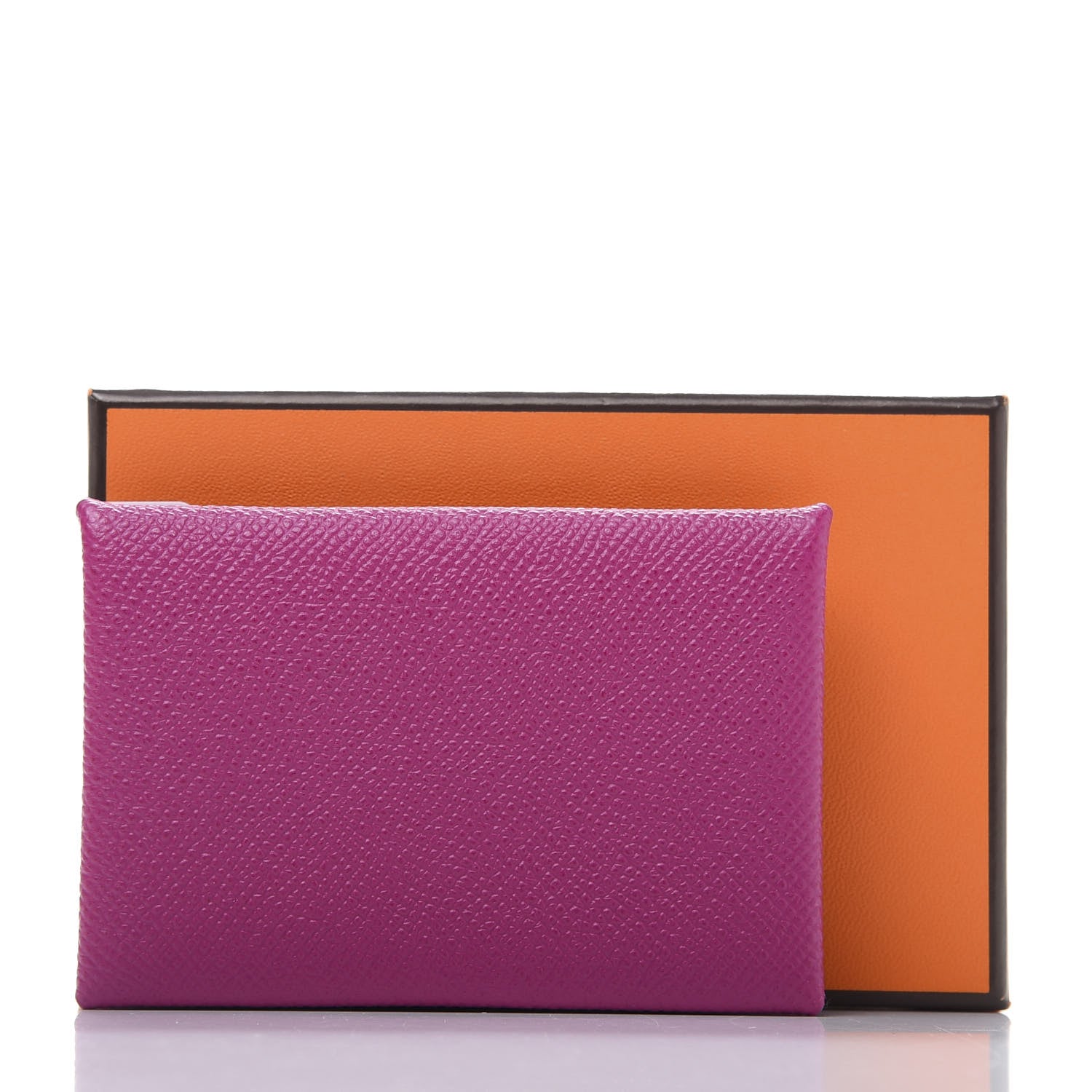 Hermes Epsom Calvi Card Case Rose Pourpre 10 of 10