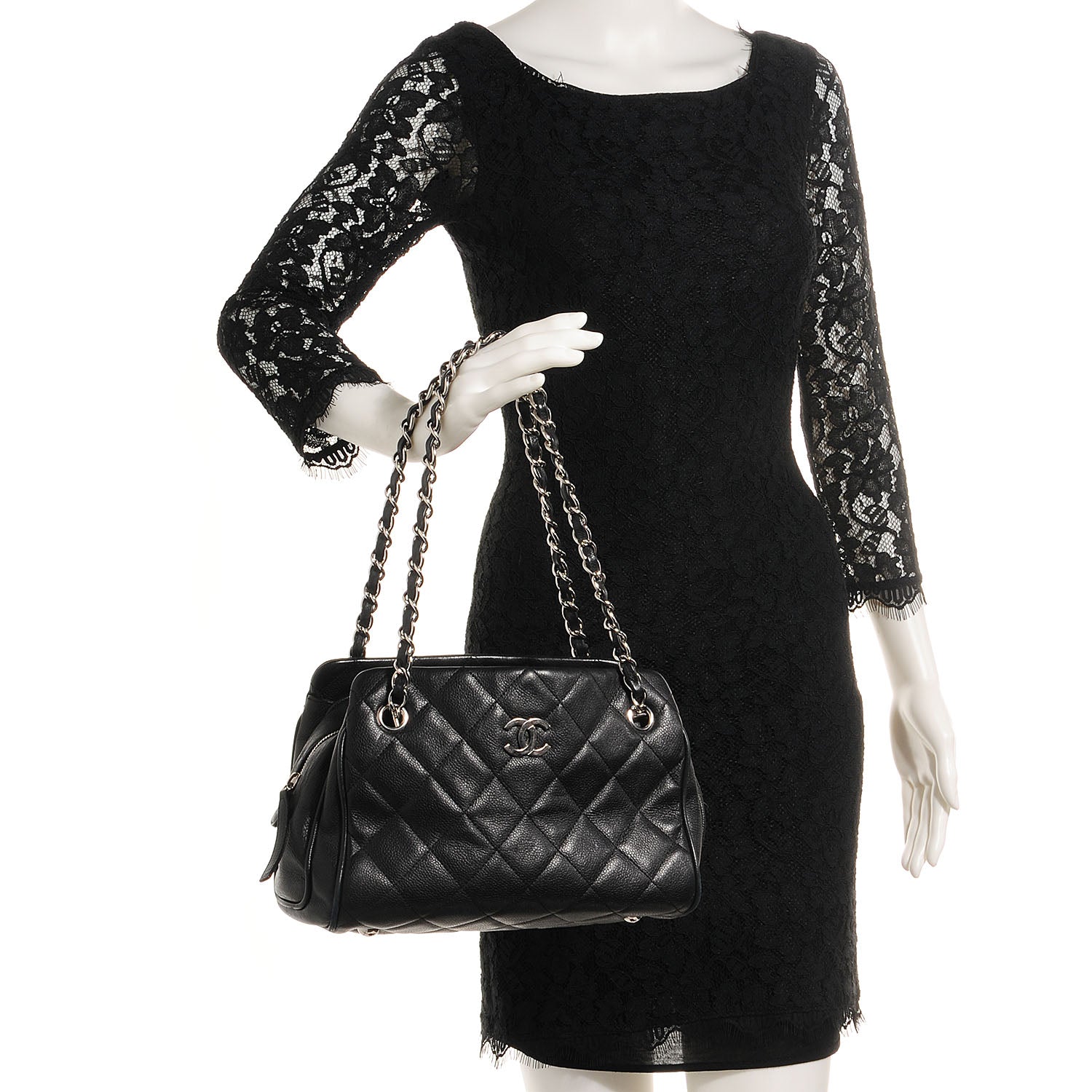 Chanel Caviar Quilted Timeless Tote Black 2 of 9