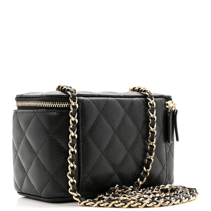 Chanel Caviar Quilted Small Vanity Case With Chain Black 3 of 11