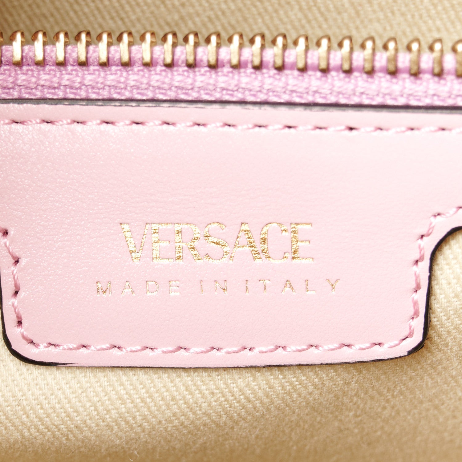 Versace Jacquard Canvas Large Allover Medusa Tote Baby Pink Beige 5 of 10